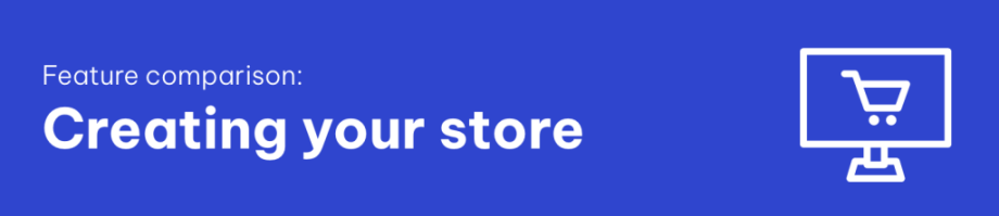 comparación de funciones: creación de la tienda